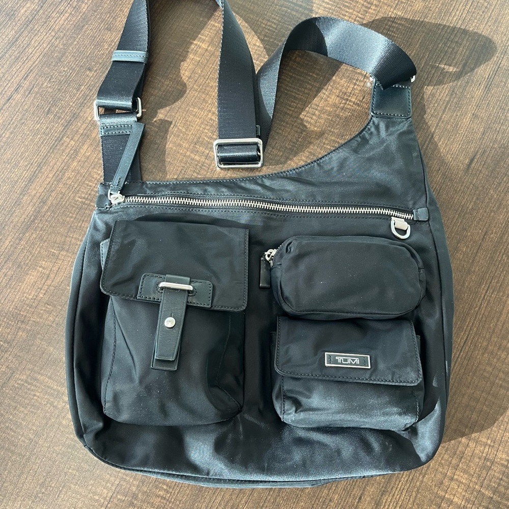 Tumi Black Messenger Bag